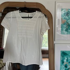 Lucky Brand White Blouse Shirt